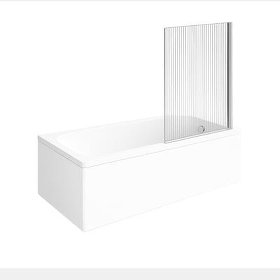 Baignoire droite Architectura acrylique 170 x 70 cm  + Pare bain droite AURYS Raywall chromé