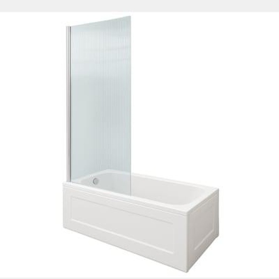 Baignoire droite D-Code 1600x700mm + Pare bain gauche AURYS Raywall chromé