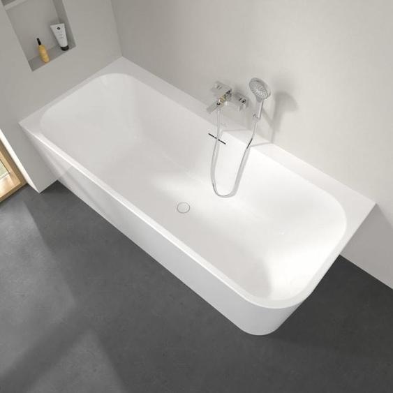 Baignoire encastrée Villeroy & Boch Taro, modèle à paroi intégrée, dimensions 180 x 80 cm, pour installation dans un angle, côté gauche