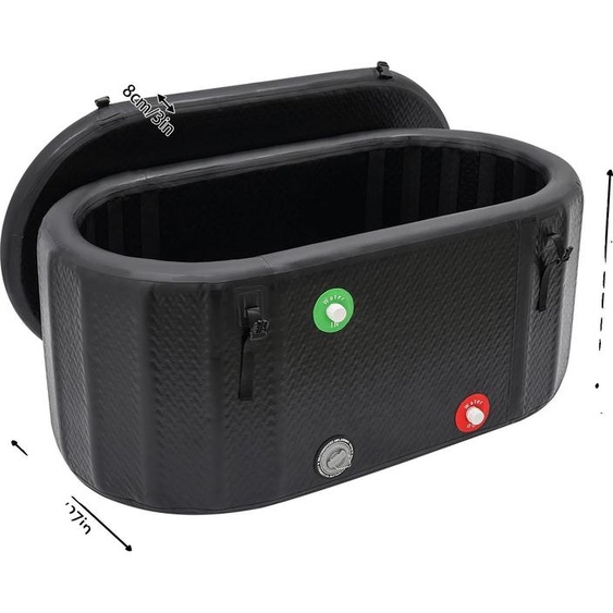 Baignoire gonflable pour bain de glace, comprenant une pompe, design portable, couleur noire