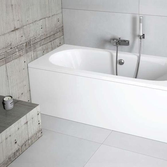 Baignoire rectangulaire - 160 x 75 cm - Tablier - Pieds - Vidage - VITAE