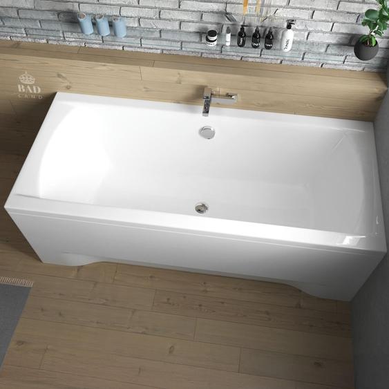 Baignoire rectangulaire 190x90 avec tablier acrylique, vidage et pieds S | Set complet 4in1 baignoire originale acrylique siphon | BADLAND INES