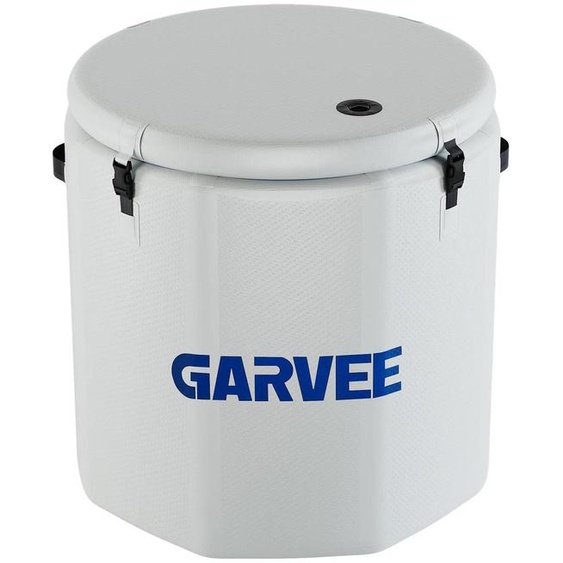 Bain de glace gonflable - Bassin deau froide - Capacité de 700 L - Couvercle isolant - Portable - Compatible avec des groupes frigorifiques - PVC - Pour adultes - Blanc