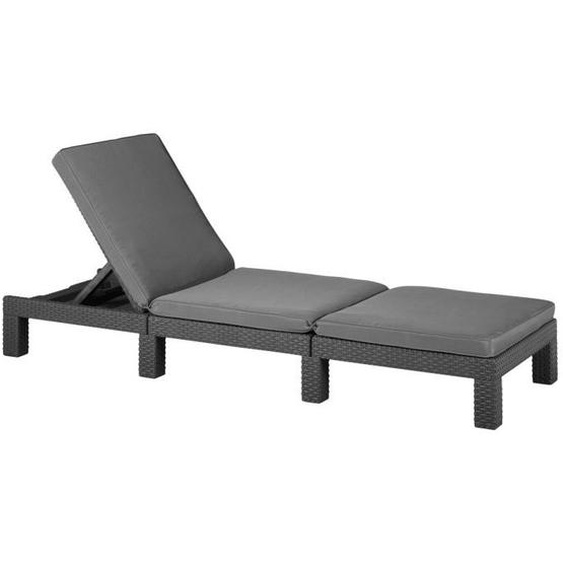 Bain de soleil - ALLIBERT - Daytona - Résine injectée - Anthracite - Gris - Extérieur