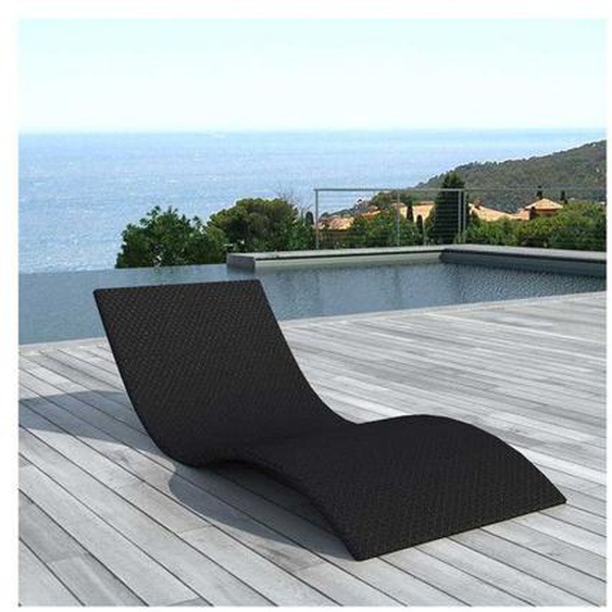 Bain de soleil Résine Noir - KSIM - L 185 x l 67 x H 70 cm