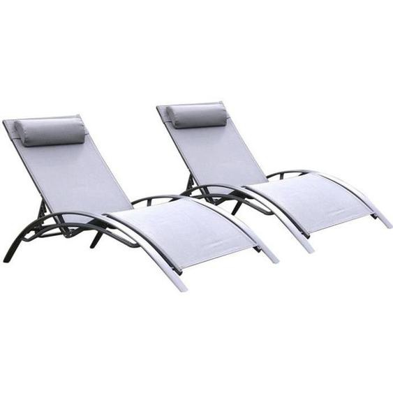 Bains de soleil - KETER - Monaco - Gris - Aluminium - Exotique