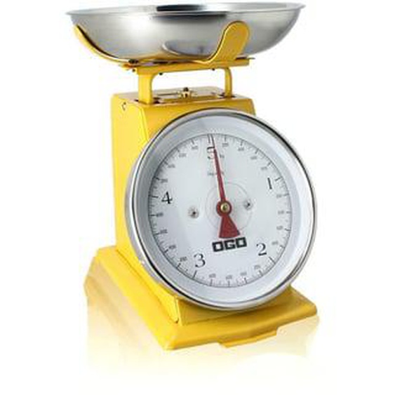 Balance mecanique en acier inoxydable jaune 5kg graduation 20g
