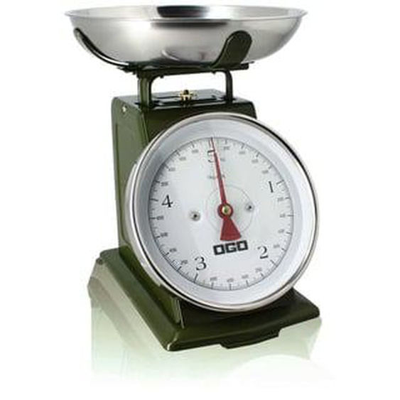 Balance mecanique en acier inoxydable kaki 5kg graduation 20g