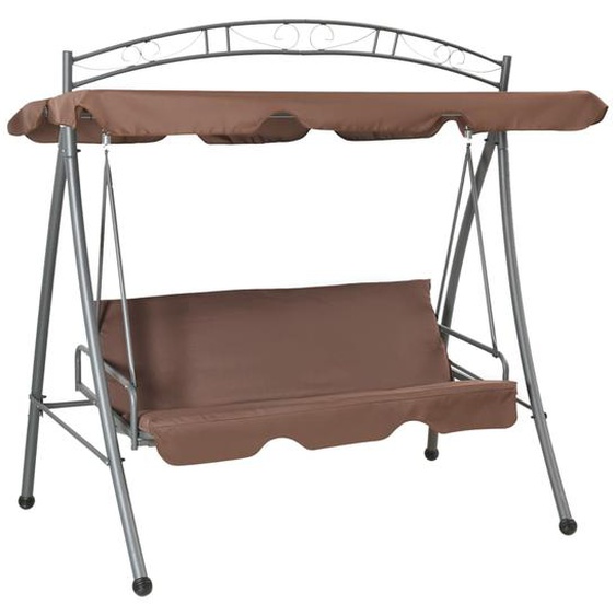 Balancelle convertible dextérieur avec auvent Café