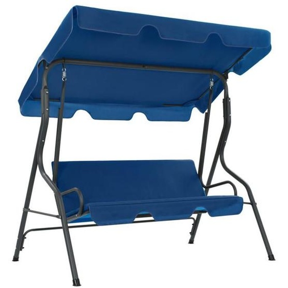 Balancelle de jardin 3 Places Bleu foncé 170 x 110 x 153 cm Tissu SHL72199