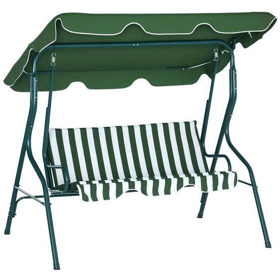 Balancelle de jardin - Outsunny - 170x110x153cm - Métal - vert