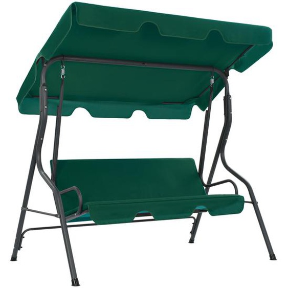 Balancelle de jardin Vert 170 x 110 x 153 cm Tissu