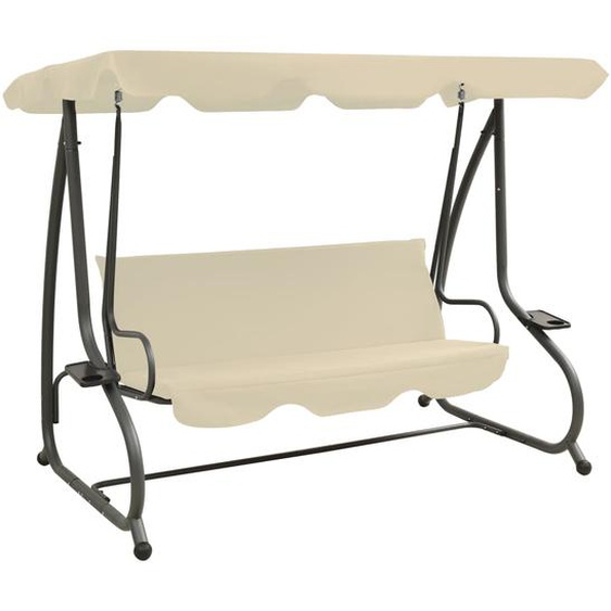 Balancelle dextérieur avec auvent Blanc sable