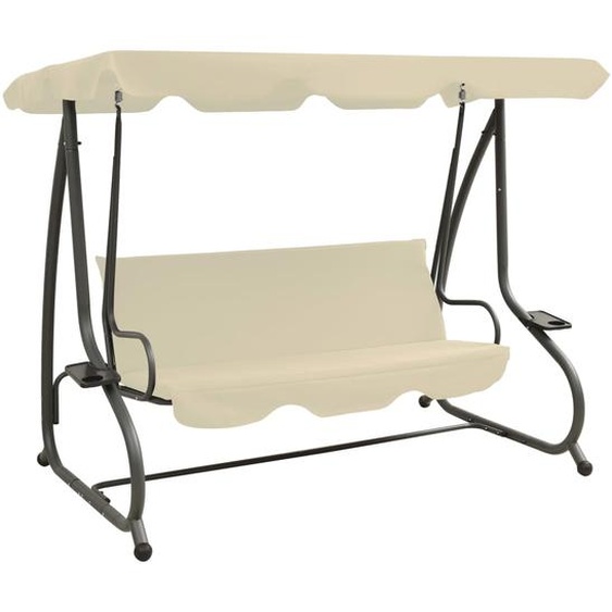 Balancelle dextérieur avec auvent Blanc sable