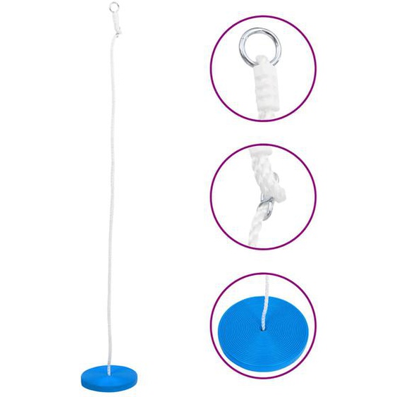 Balançoire à plaque 200 cm Bleu