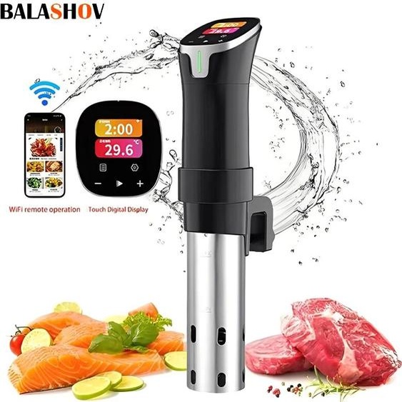 BALASHOV Cuiseur Sous Vide sous vide 1100W IPX7, mijoteuse électrique étanche, circulation par Immersion, cuisson précise avec affichage numérique