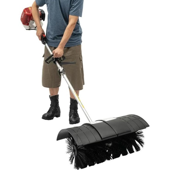 Balayeuse à essence - balai puissant pour la neige et la cour - moteur 52 cm³ - deux temps, 1 cylindre - puissance 1,7 kW (2,3 CV) - largeur de brosse 58 cm - noir