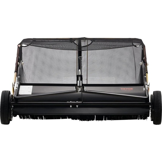 Balayeuse à gazon tractée Collecteur de feuilles de 42 pouces 12 pi³ Réglable