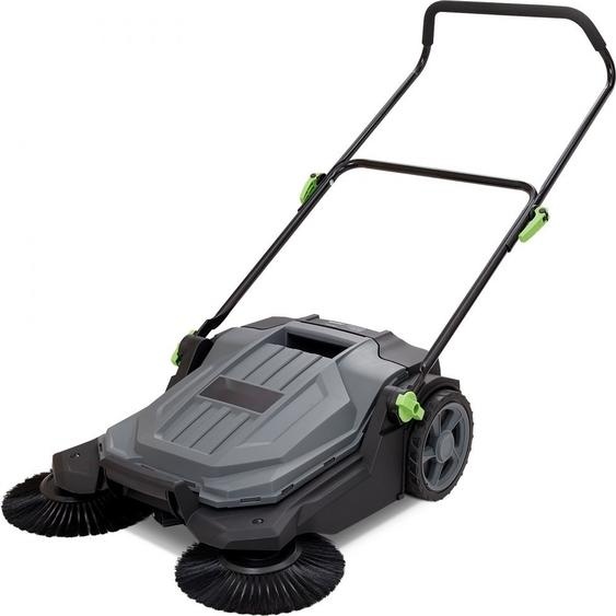 Balayeuse de sol manuelle 25,6 pouces avec poubelle de 5 gallons