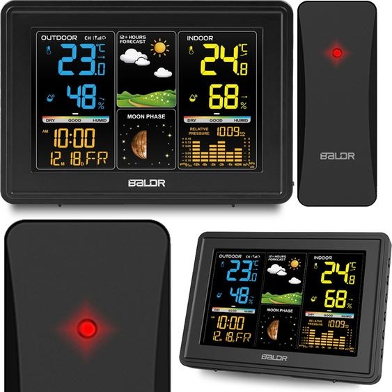 BALDR Meteorologická stanice s displejem BD-907 erná