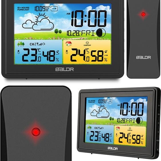BALDR Meteorologická stanice s displejem BD-908 erná