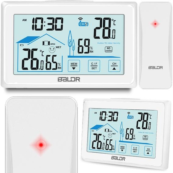BALDR Meteorologická stanice s displejem BD-910 bílá