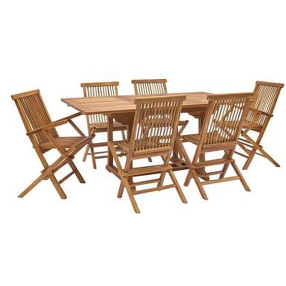 BALI  Salon de jardin en teck huilé massif extensible 6/8 places