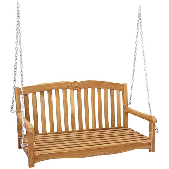 Banc Balançoire Naturel 114 x 60 x 60,5 cm Bois de teck massif