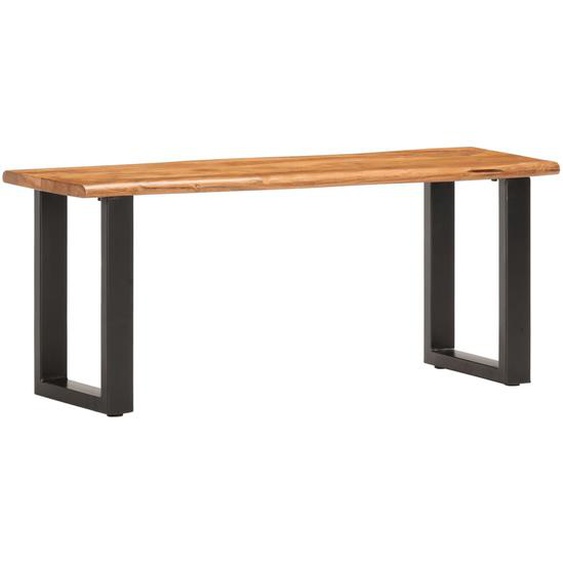 Banc au bord naturel du bois 110 cm Bois dacacia solide acier