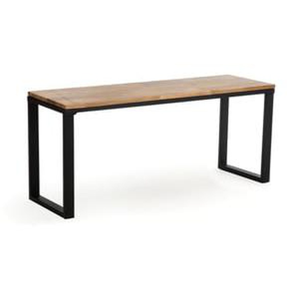 Banc chêne massif abouté vernis L120 cm, Hiba