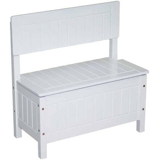 Banc-coffre À Jouets Avec Couvercle À Fermeture Douce Blanc