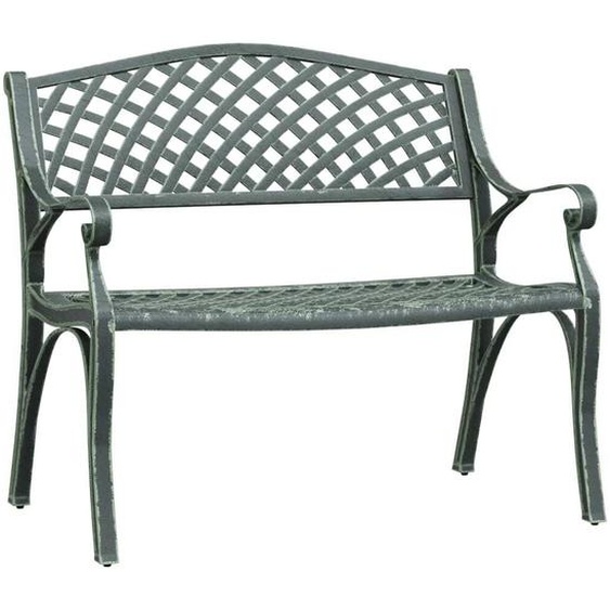 Banc de jardin 102 cm Aluminium coulé Vert