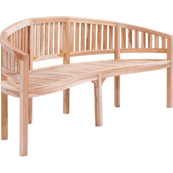 vidaXL Banana bench 200 cm bois massif teck