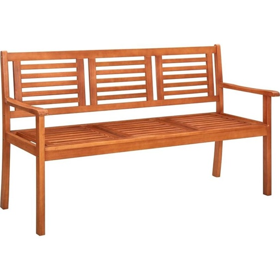 Banc de jardin 3 places 150 cm Bois deucalyptus solide