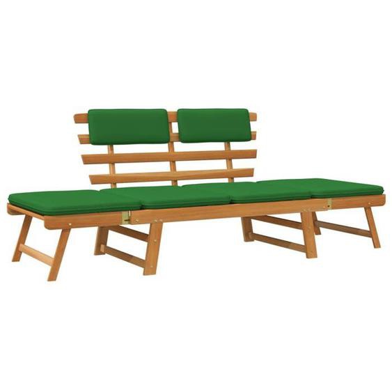 Banc de jardin - Acacia - 2-en-1 - Convertible - Coussins amovibles - Résistant aux intempéries