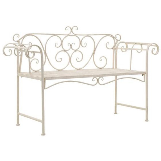 Banc de jardin - Antique - 132 x 46 x 85 cm - Métal - Résistant aux intempéries - 2 personnes