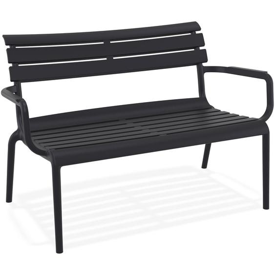 Banc de jardin AROMA XL noir en matière plastique