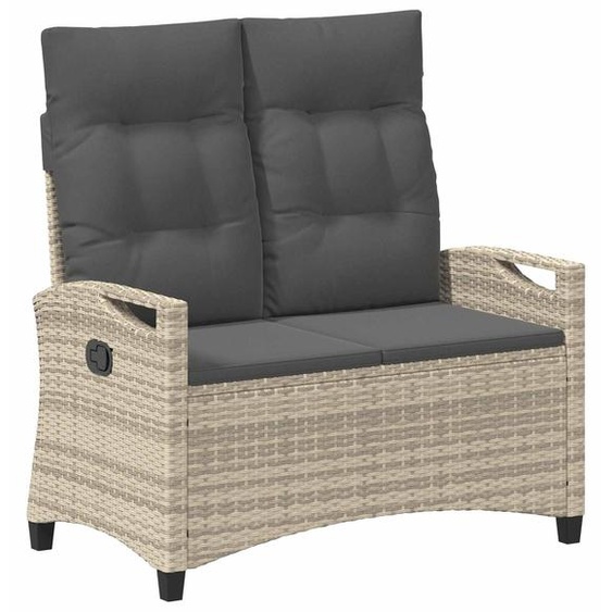 Banc de jardin avec oreiller 105 x 60 x 112 cm acier