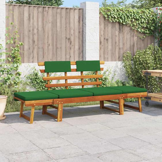 Banc de jardin avec coussins 2-en-1 190 cm Bois solide dacacia