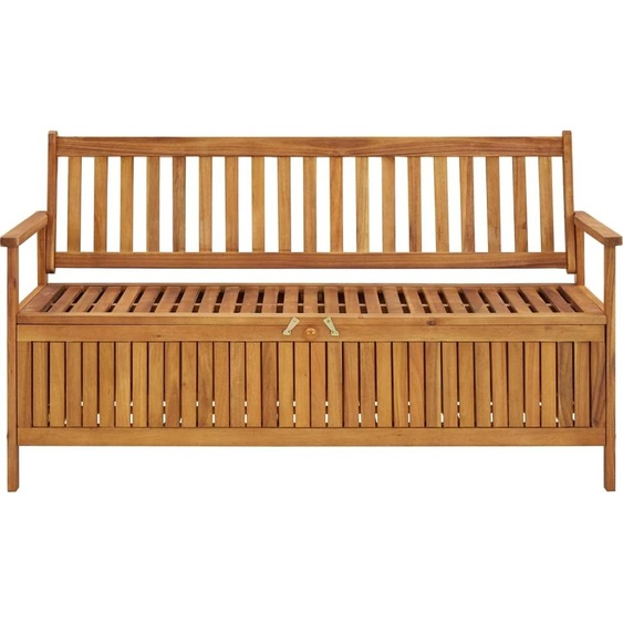 Banc de jardin avec espace de rangement 148 cm bois massif acacia