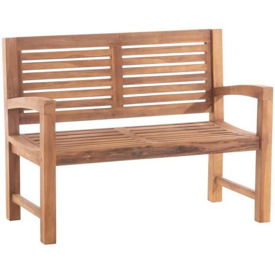 Banc de Jardin - CLP - Halden - Bois de Teck - 120 cm - Confortable et Résistant aux Intempéries