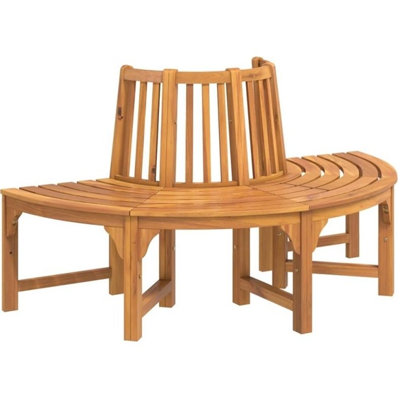 Banc demi-circulaire tour darbre Ø160cm bois massif eucalyptus