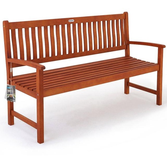Banc de jardin en bois deucalyptus, 152 x 55 x 90 cm,