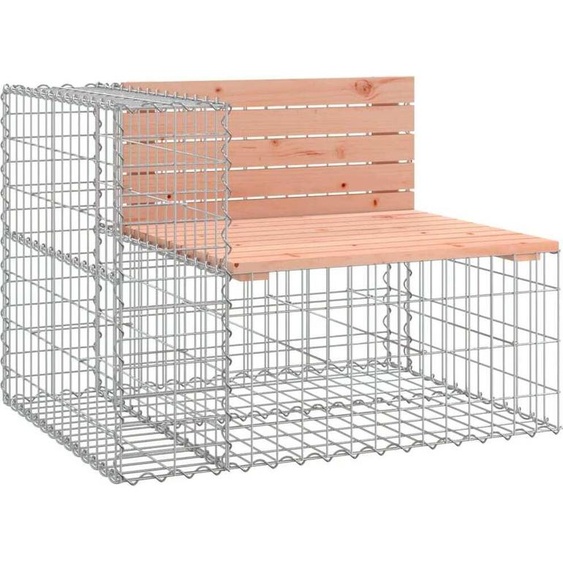 Banc jardin design gabion 92x71x65,5 cm bois massif de douglas