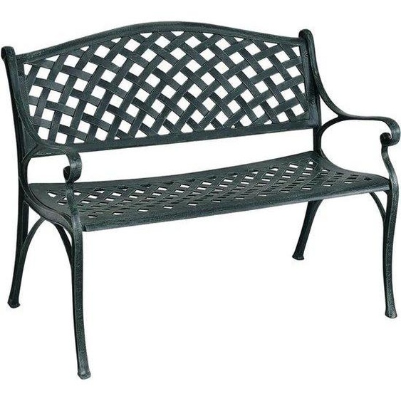 Banc de jardin, fonte, banc en fer, charge maximale 210 kg, banc de repos, meubles de jardin, banc avec cadre en acier, banc métallique avec dossiers, 102 x 62 x 83 cm