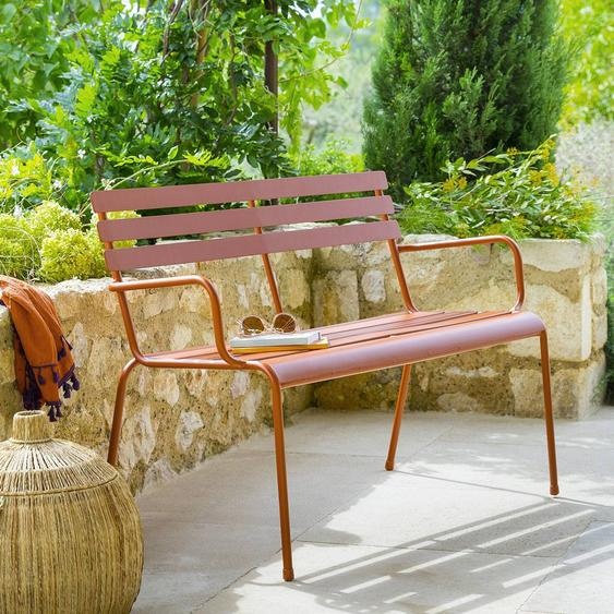 Banc de jardin GREENSBORO Ambre 2 places - Acier traité époxy, Traitement antirouille renforcé Hespéride
