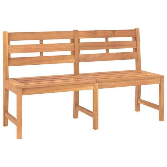 Banc de jardin meuble de patio d exterieur terrasse 150 x 59 x 90 cm bois de teck massif