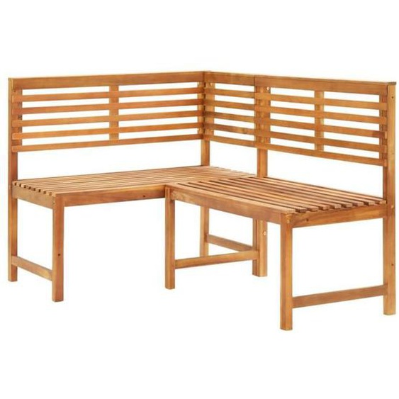 Banc dangle - Acacia - 140 x 100 x 91 cm - Bois massif - Finition à lhuile - Extérieur
