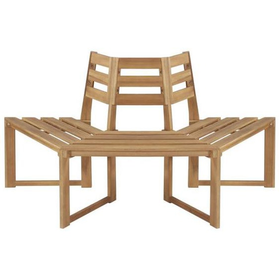 Banc de jardin - Acacia - Demi hexagonal - 160 x 80 x 86 cm - Résistant aux intempéries - 4 personnes