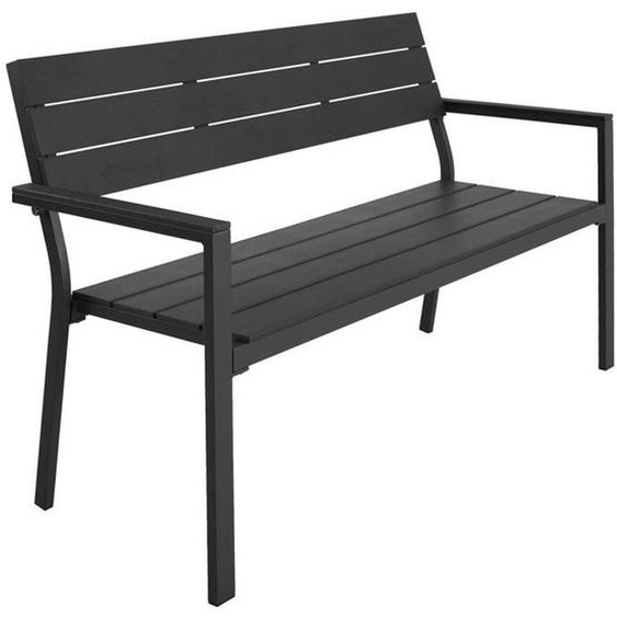 Banc de jardin - Non spécifié - 2 personnes - Aluminium - Effet bois - 129 cm gris